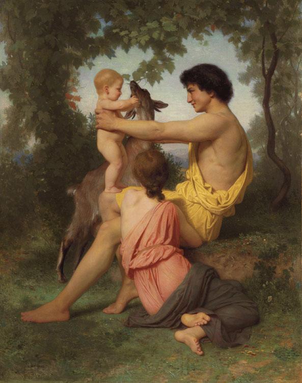 Adolphe William Bouguereau Idyll:Family from Antiquity (nn04) Germany oil painting art